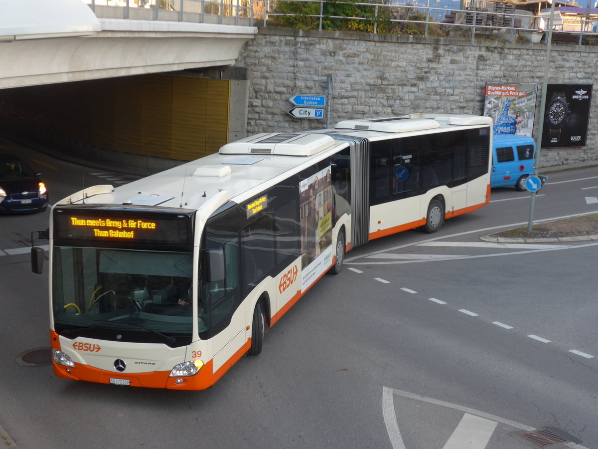 (176'206) - BSU Solothurn - Nr. 39/SO 172'039 - Mercedes am 21. Oktober 2016 in Thun, Allmendstrasse