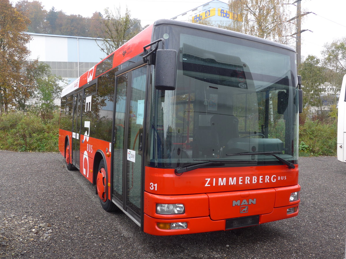 (176'274) - AHW Horgen - Nr. 31 - MAN am 23. Oktober 2016 in Kloten, EvoBus