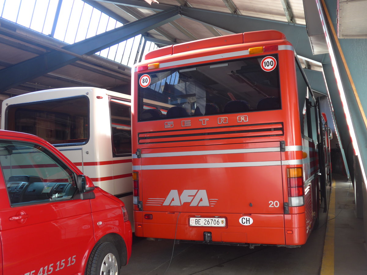 (176'346) - AFA Adelboden - Nr. 20/BE 26'706 - Setra (ex Nr. 6) am 29. Oktober 2016 im Autobahnhof Adelboden