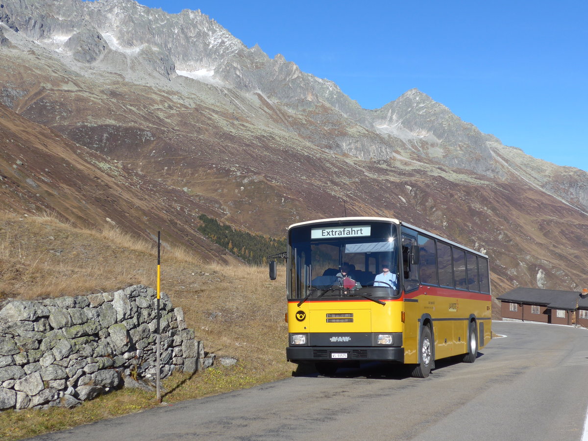 (176'418) - Oser, Brchen - VS 93'575 - NAW/Lauber (ex Rey, Ayent) am 30. Oktober 2016 am Furkapass (Urnerseite)