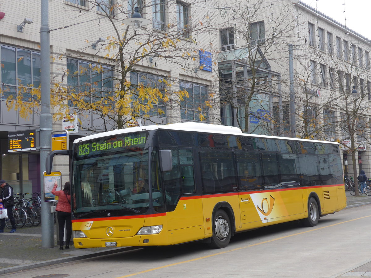 (176'443) - PostAuto Ostschweiz - TG 158'093 - Mercedes (ex Nr. 3) am 4. November 2016 beim Bahnhof Frauenfeld