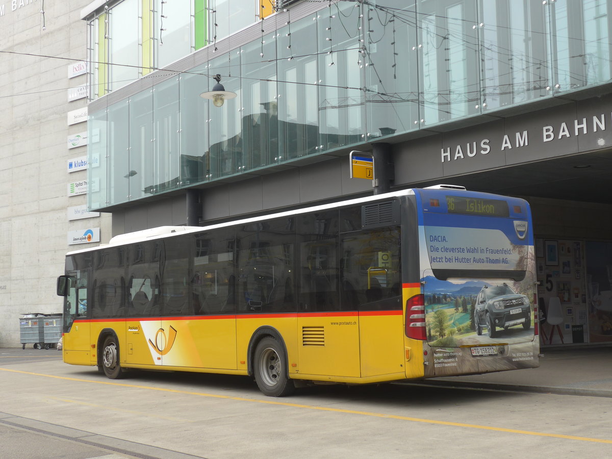 (176'489) - PostAuto Ostschweiz - TG 158'212 - Mercedes (ex Nr. 18) am 4. November 2016 beim Bahnhof Frauenfeld