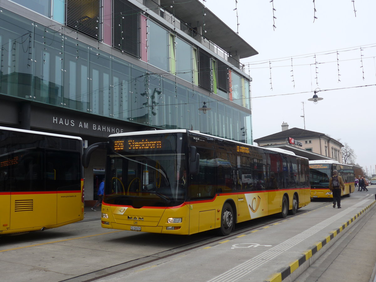 (176'495) - PostAuto Ostschweiz - TG 158'076 - MAN am 4. November 2016 beim Bahnhof Frauenfeld