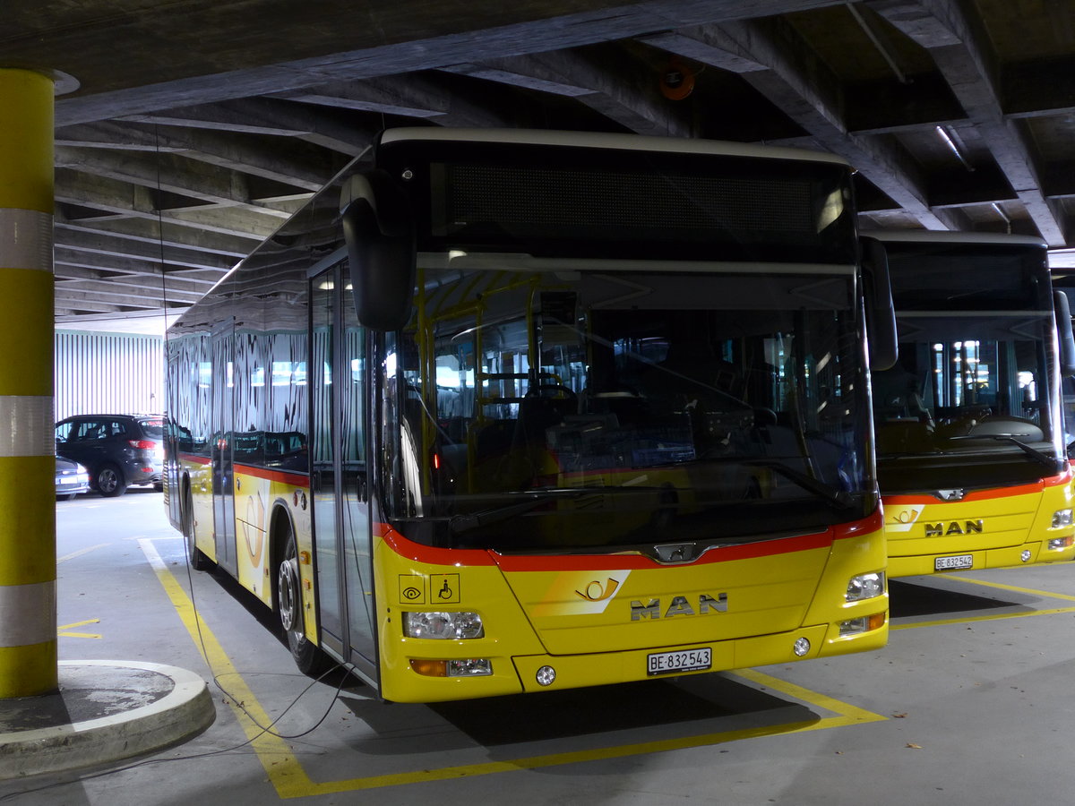 (176'693) - PostAuto Bern - Nr. 543/BE 832'543 - MAN am 13. November 2016 in Bern, Postautostation