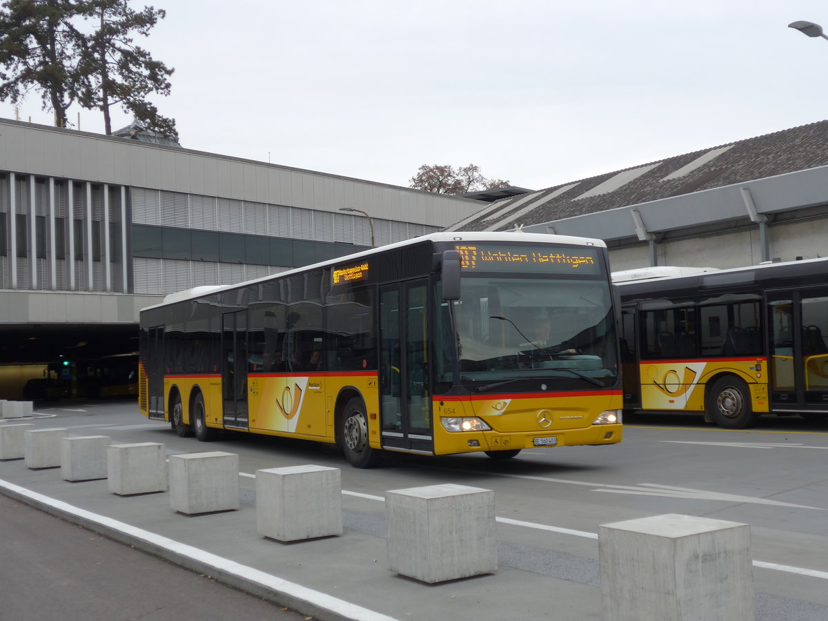 (176'699) - PostAuto Bern - Nr. 654/BE 560'403 - Mercedes am 13. November 2016 in Bern, Postautostation