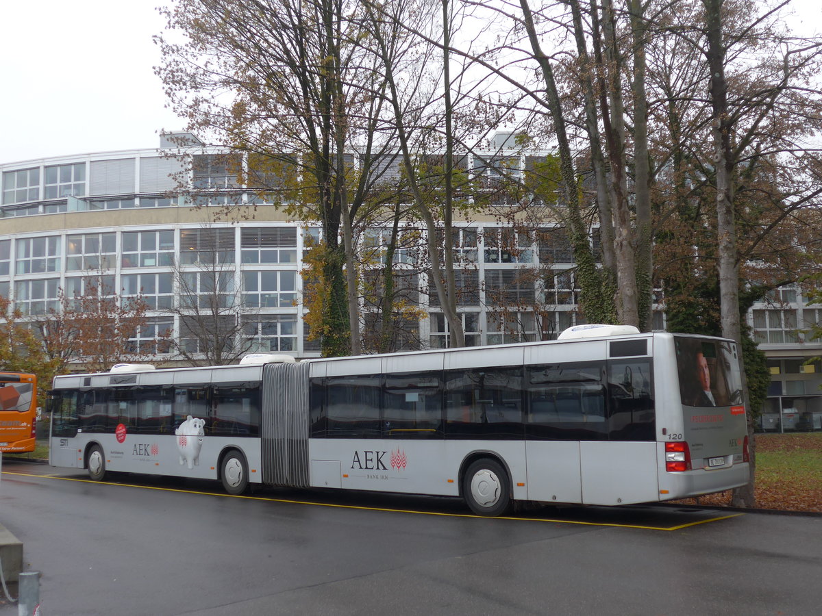 (176'704) - STI Thun - Nr. 120/BE 700'120 - MAN am 14. November 2016 bei der Schifflndte Thun