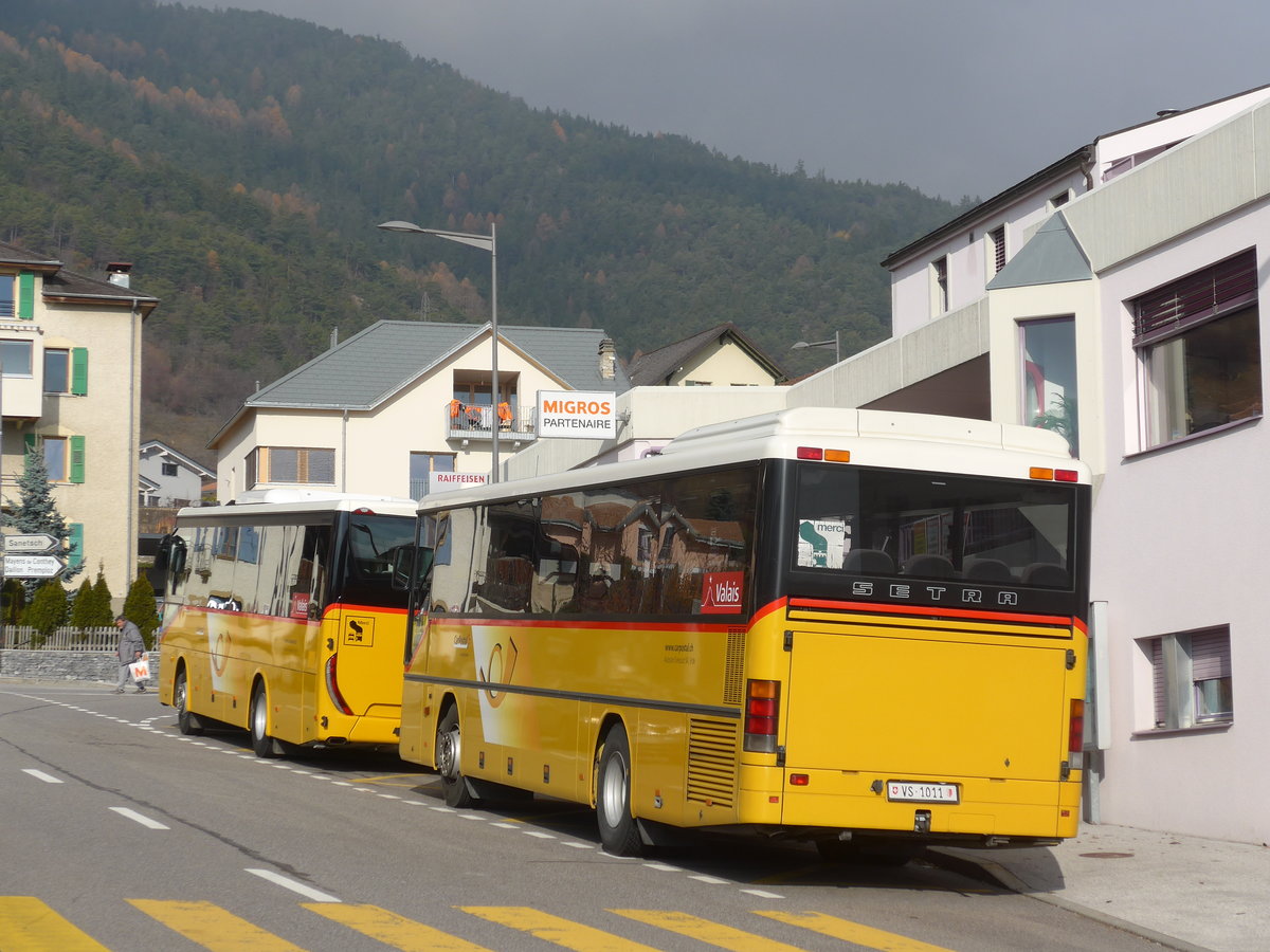 (176'750) - Evquoz, Erde - VS 1011 - Setra am 26. November 2016 in Erde, Post