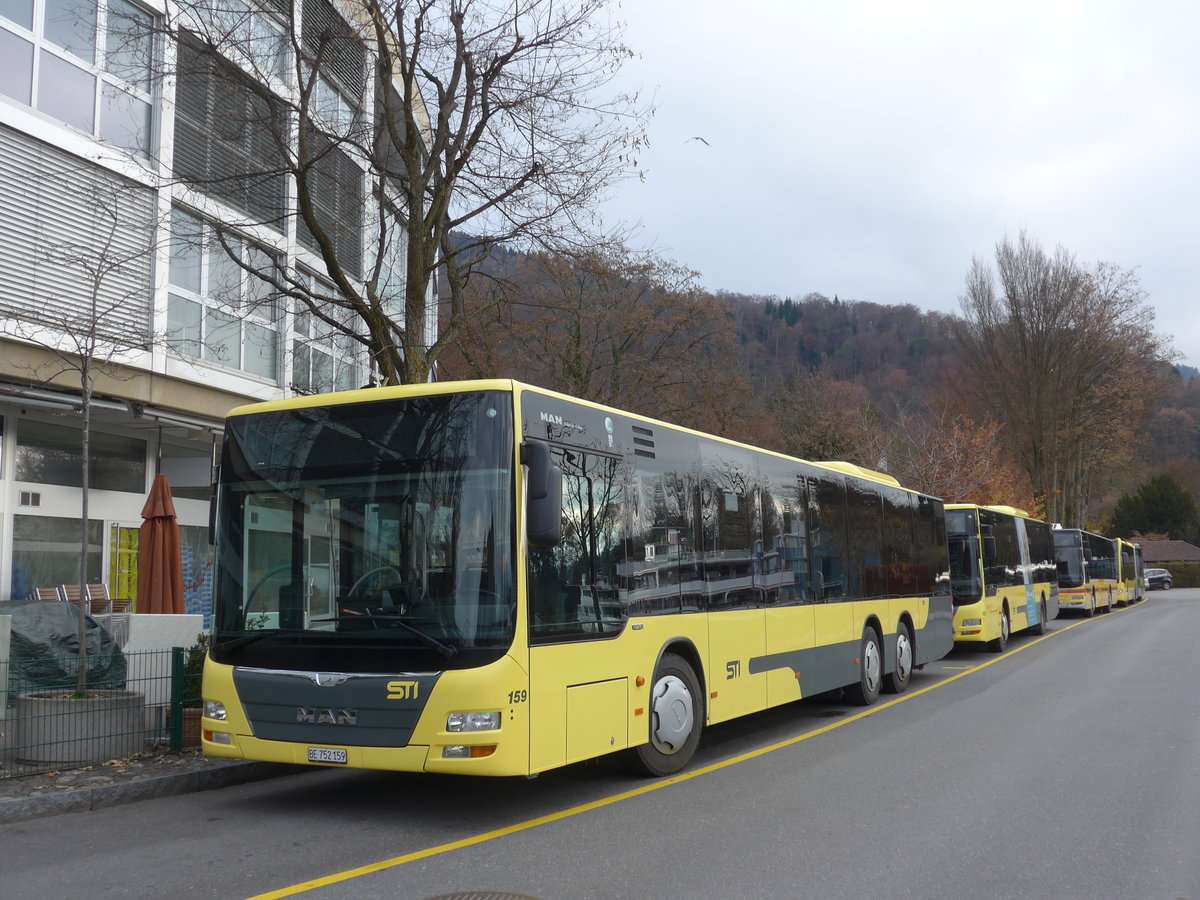 (176'773) - STI Thun - Nr. 159/BE 752'159 - MAN am 28. November 2016 bei der Schifflndte Thun