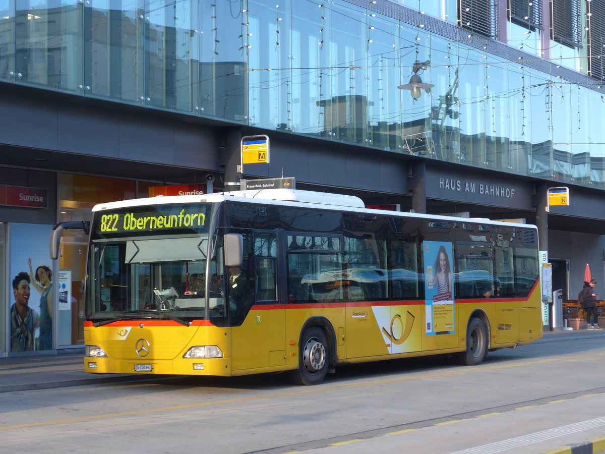 (176'807) - PostAuto Ostschweiz - TG 158'207 - Mercedes (ex Nr. 7) am 28. November 2016 beim Bahnhof Frauenfeld