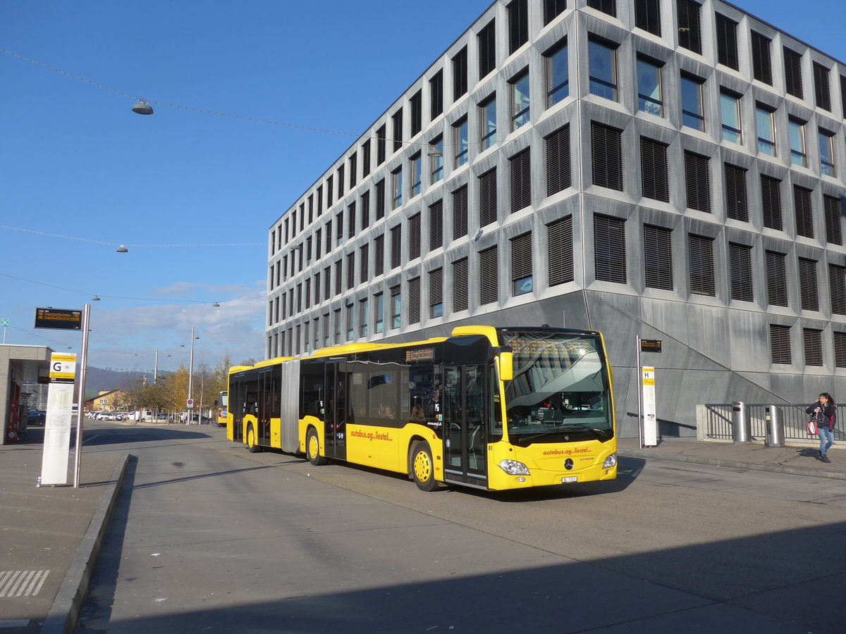 (176'866) - AAGL Liestal - Nr. 81/BL 7323 - Mercedes am 5. Dezember 2016 beim Bahnhof Liestal