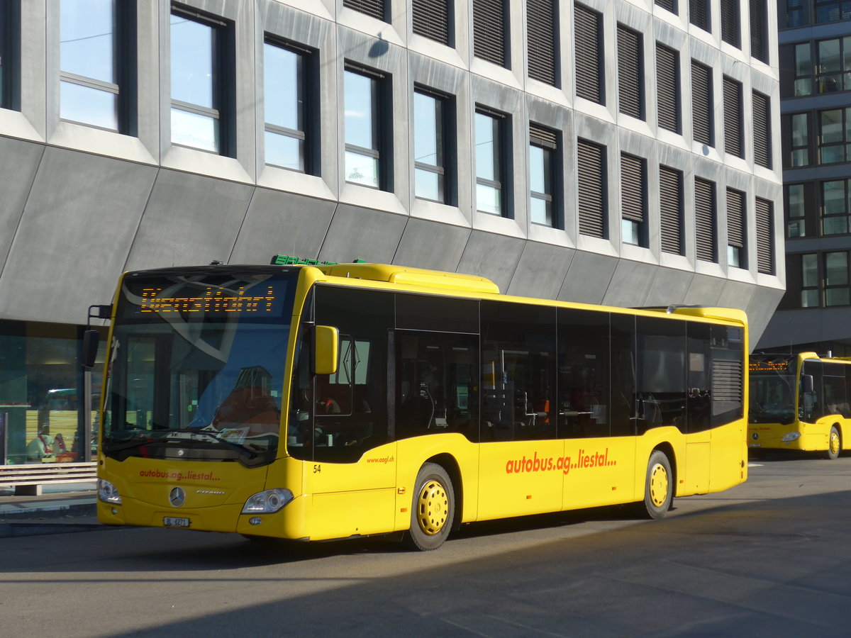 (176'873) - AAGL Liestal - Nr. 54/BL 6271 - Mercedes am 5. Dezember 2016 beim Bahnhof Liestal