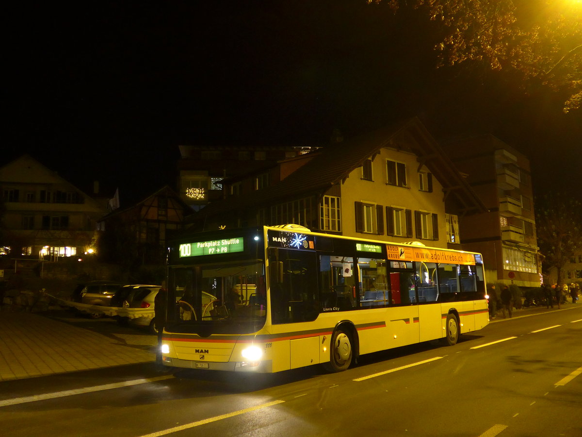 (177'046) - STI Thun - Nr. 111/BE 700'111 - MAN am 9. Dezember 2016 in Steffisburg, Zulgstrasse