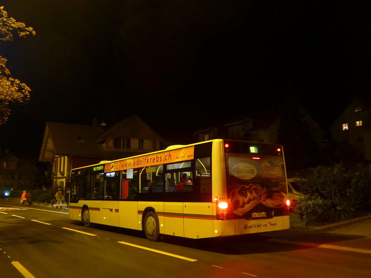 (177'047) - STI Thun - Nr. 111/BE 700'111 - MAN am 9. Dezember 2016 in Steffisburg, Zulgstrasse