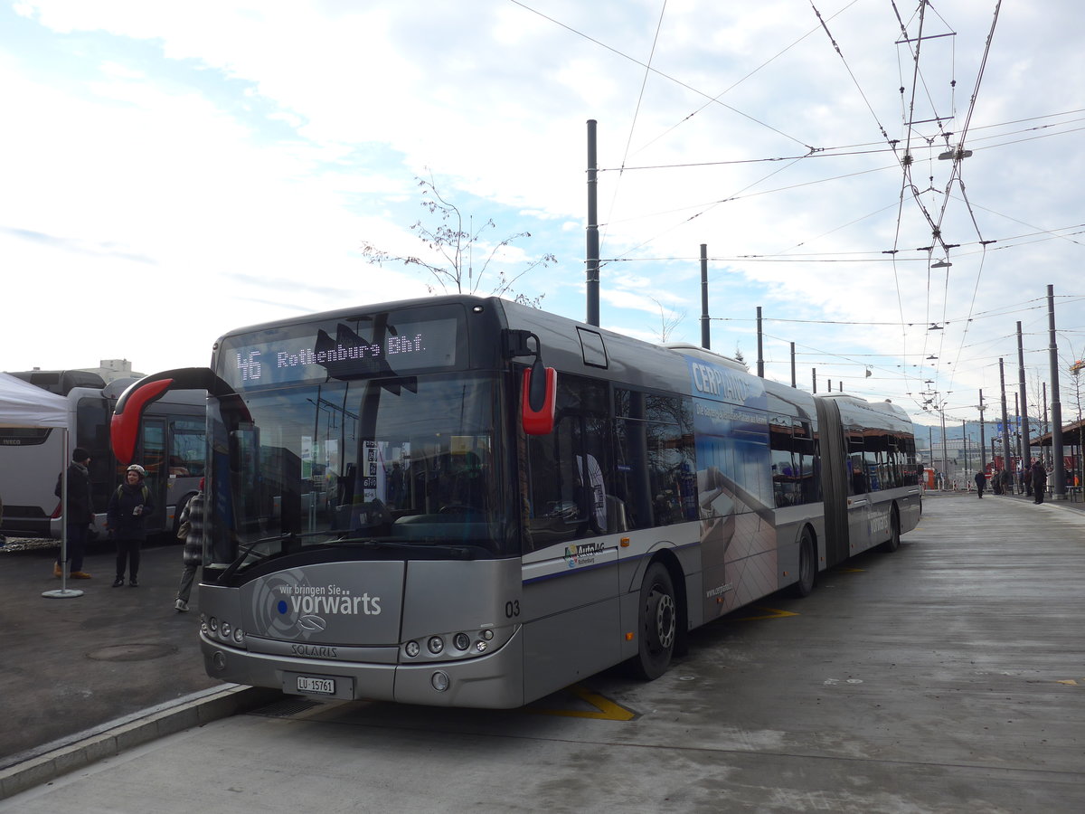 (177'166) - AAGR Rothenburg - Nr. 3/LU 15'761 - Solaris am 11. Dezember 2016 beim Bahnhof Emmenbrcke Sd