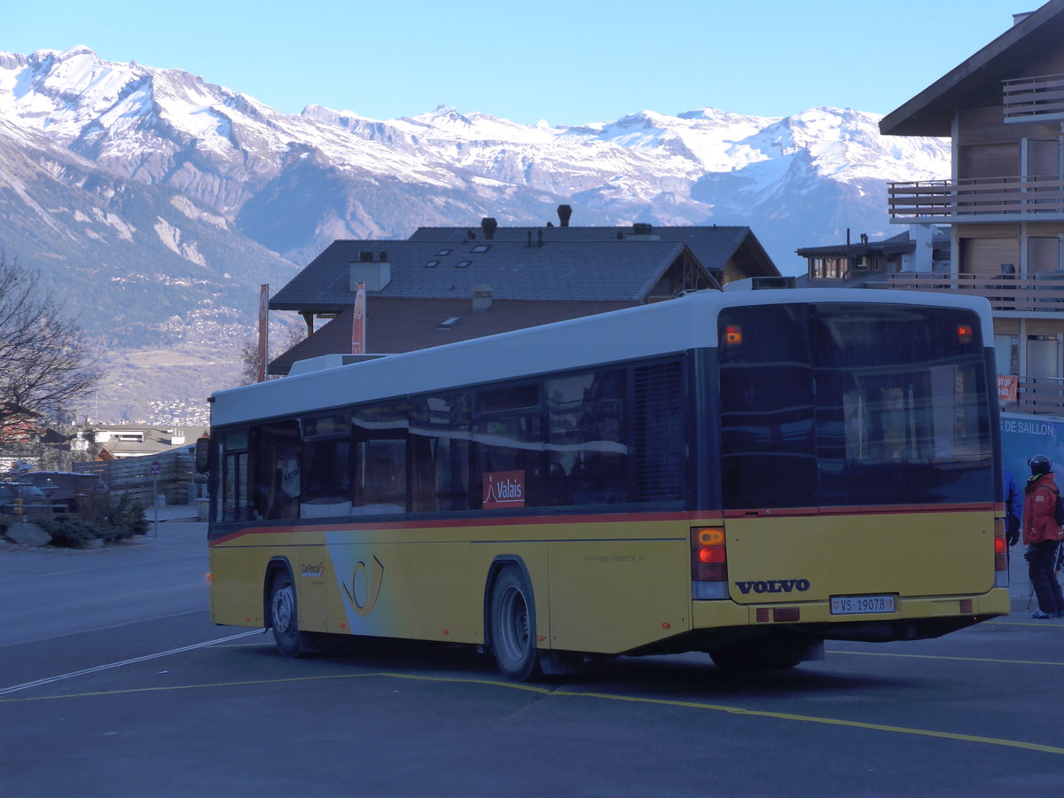 (177'251) - Lathion, Sion - Nr. 13/VS 19'078 - Volvo/Hess (ex Voegtlin-Meyer, Brugg Nr. 90) am 18. Dezember 2016 in Haute-Nendaz, Tlcabine