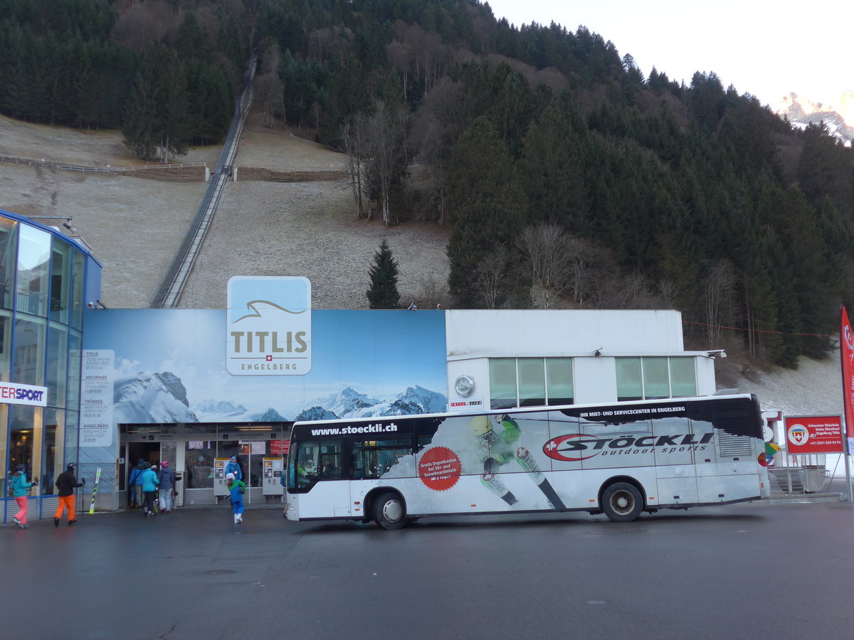 (177'435) - EAB Engelberg - Nr. 1/OW 10'195 - Mercedes (ex TC La Chaux-de-Fonds Nr. 214) am 30. Dezember 2016 in Engelberg, Titlisbahnen