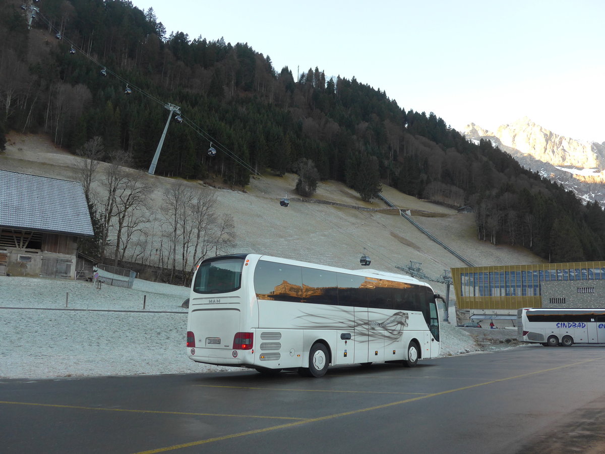 (177'438) - Aus Kroatien: ??? - Nr. 14/SB 5000-MA - MAN am 30. Dezember 2016 in Engelberg, Titlisbahnen