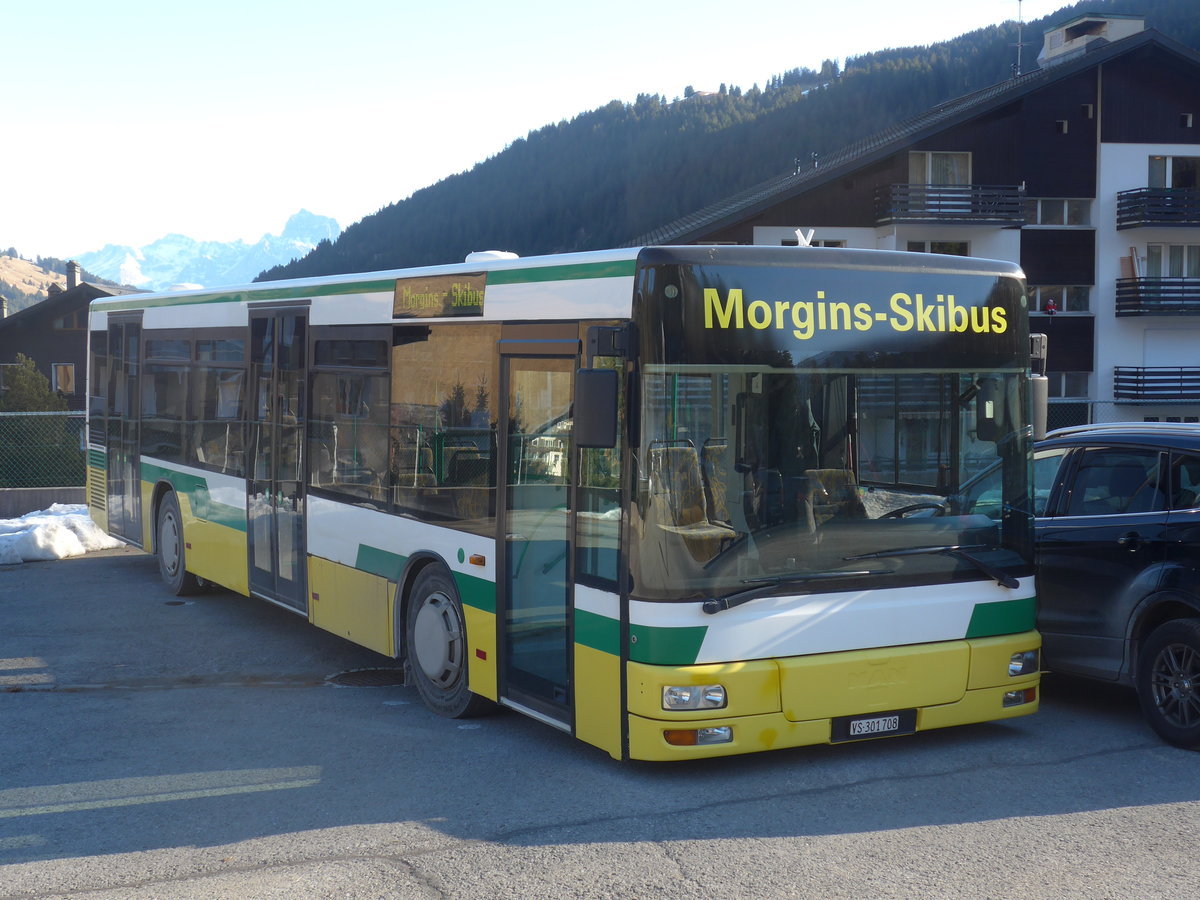 (177'521) - Tlmorgins, Morgins - VS 301'708 - MAN (ex TN Neuchtel Nr. 223) am 1. Januar 2017 in Morgins, Feuerwehr