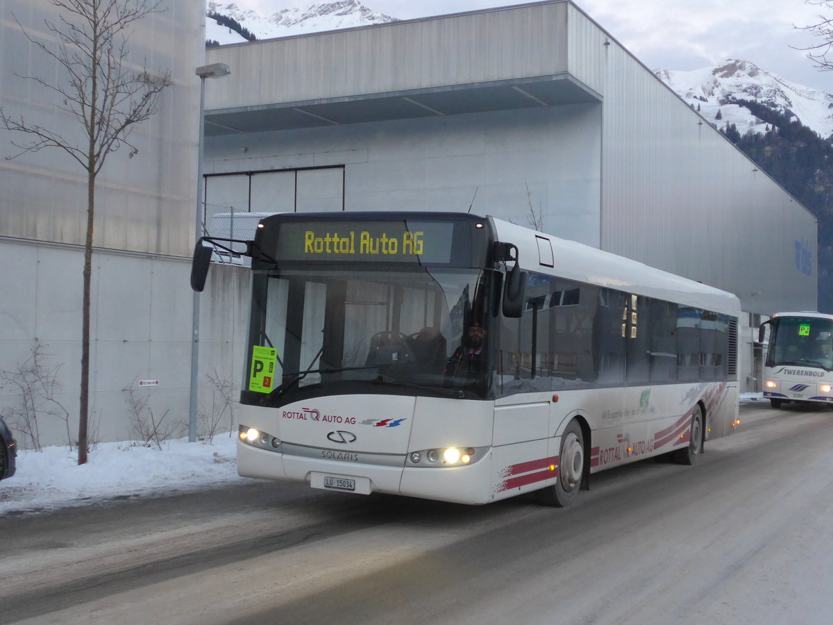 (177'617) - ARAG Ruswil - Nr. 7/LU 15'034 - Solaris am 7. Januar 2017 beim Bahnhof Frutigen