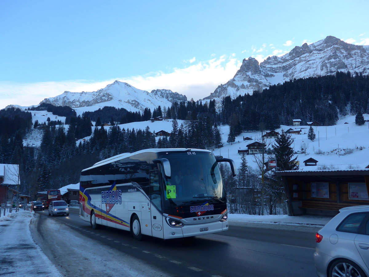 (177'717) - Knecht, Windisch - Nr. 45/AG 6019 - Setra am 7. Januar 2017 in Adelboden, Oey