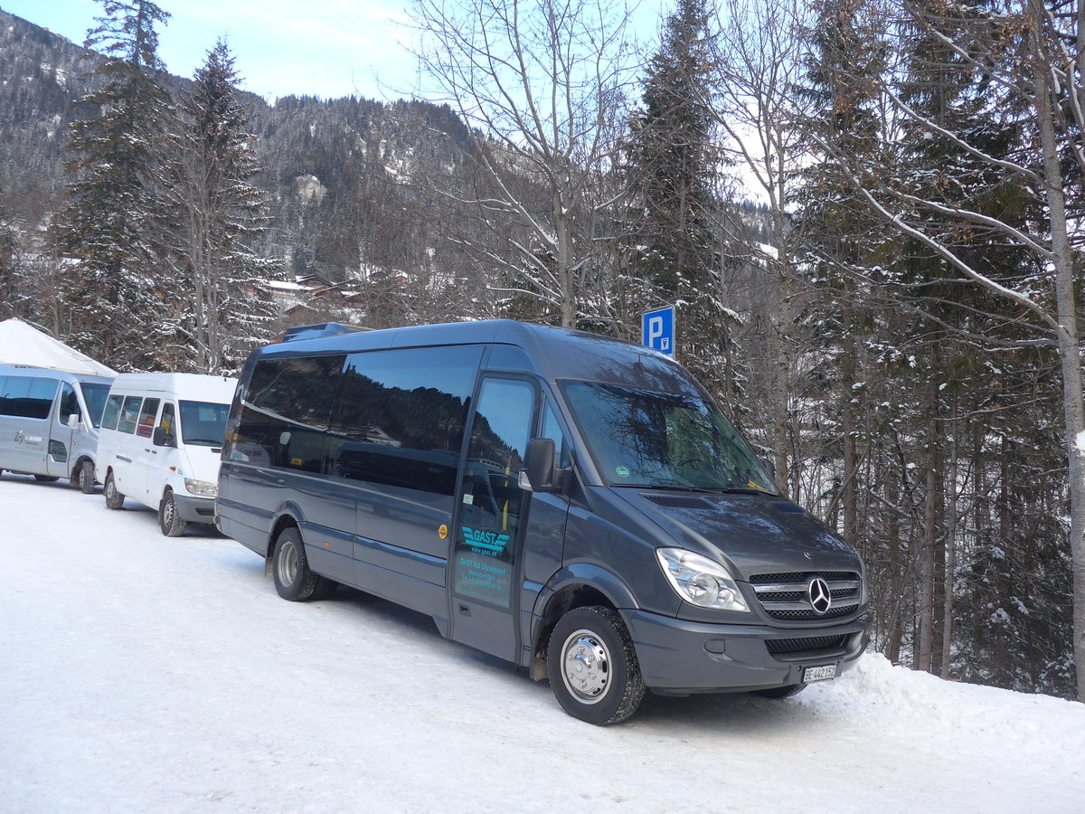 (177'743) - Gast, Utzenstorf - BE 442'152 - Mercedes am 7. Januar 2017 in Adelboden, ASB