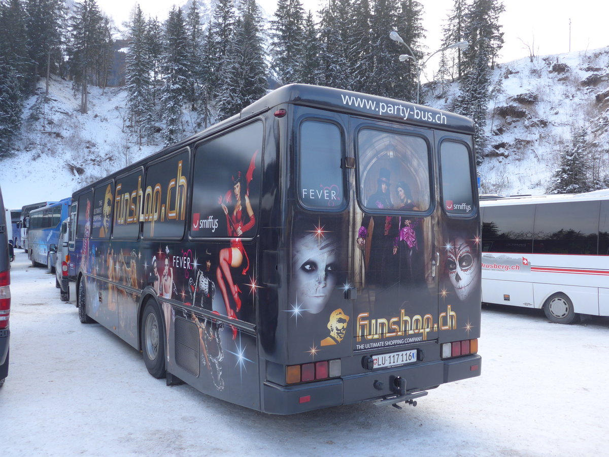 (177'768) - Party-Bus, Ruswil - LU 117'116 - Saurer/R&J am 7. Januar 2017 in Adelboden, ASB