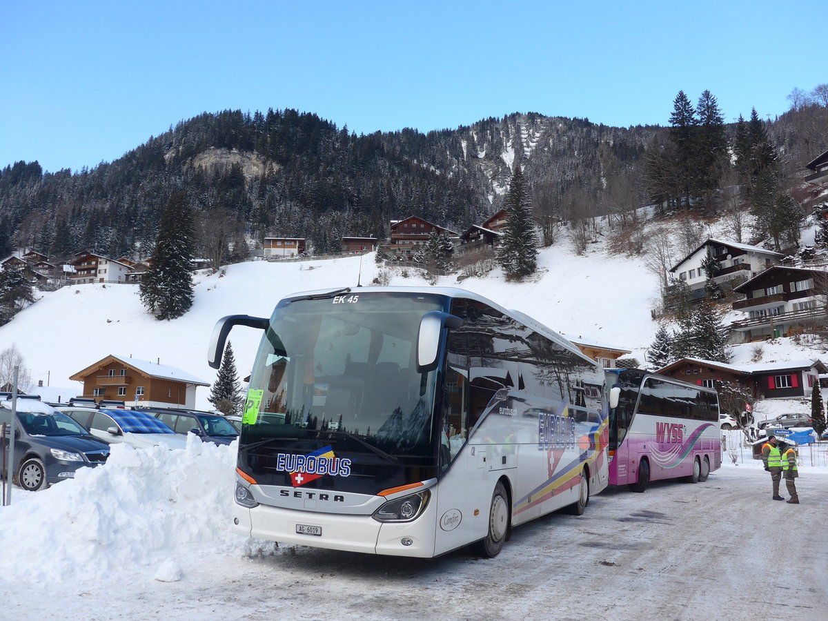 (177'790) - Knecht, Windisch - Nr. 45/AG 6019 - Setra am 7. Januar 2017 in Adelboden, Mineralquelle