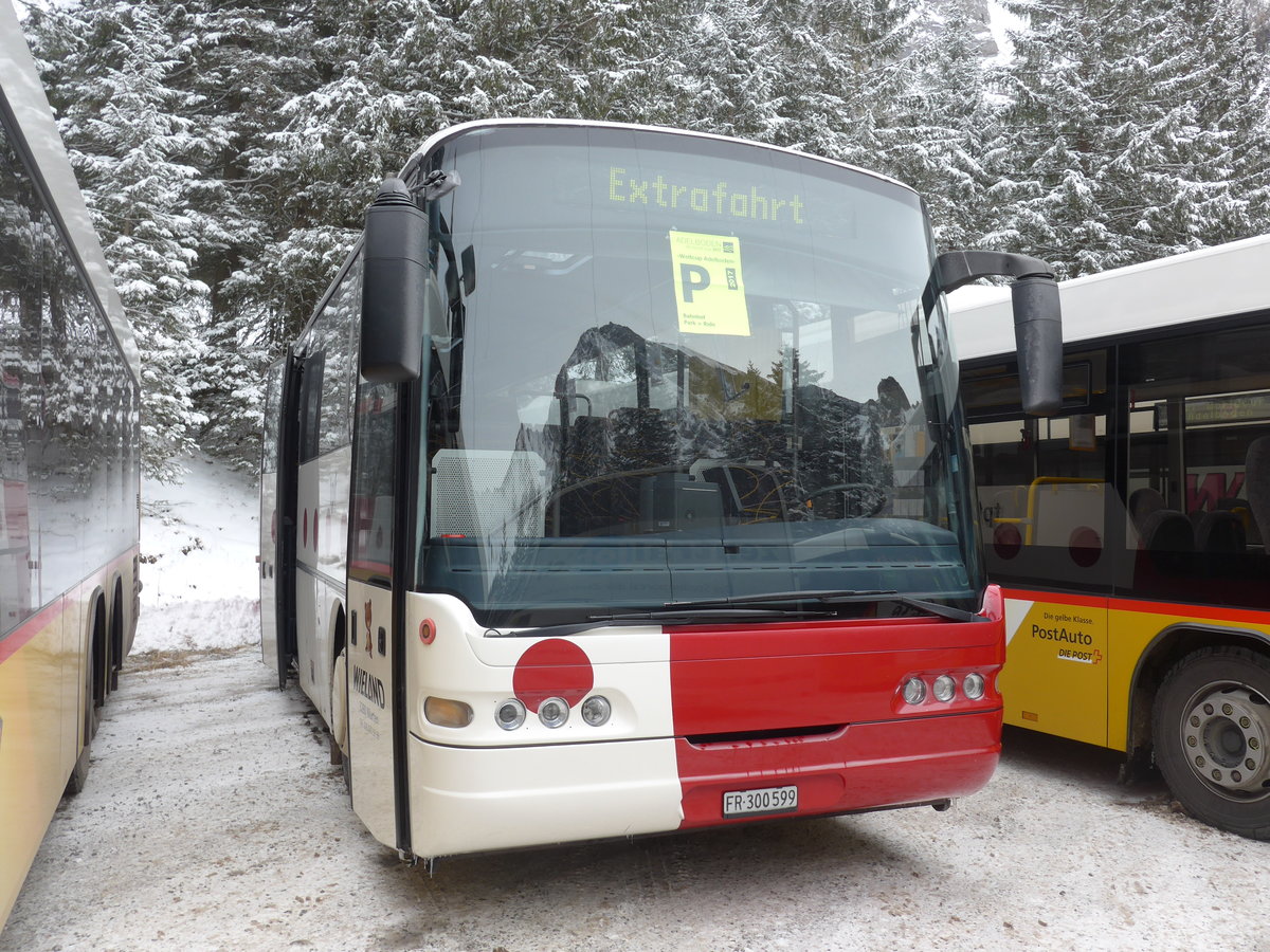 (177'852) - Wieland, Murten - Nr. 29/FR 300'599 - Neoplan (ex Mark, Andeer; ex P 25'166; ex Mark, Andeer) am 7. Januar 2017 in Adelboden, Unter dem Birg