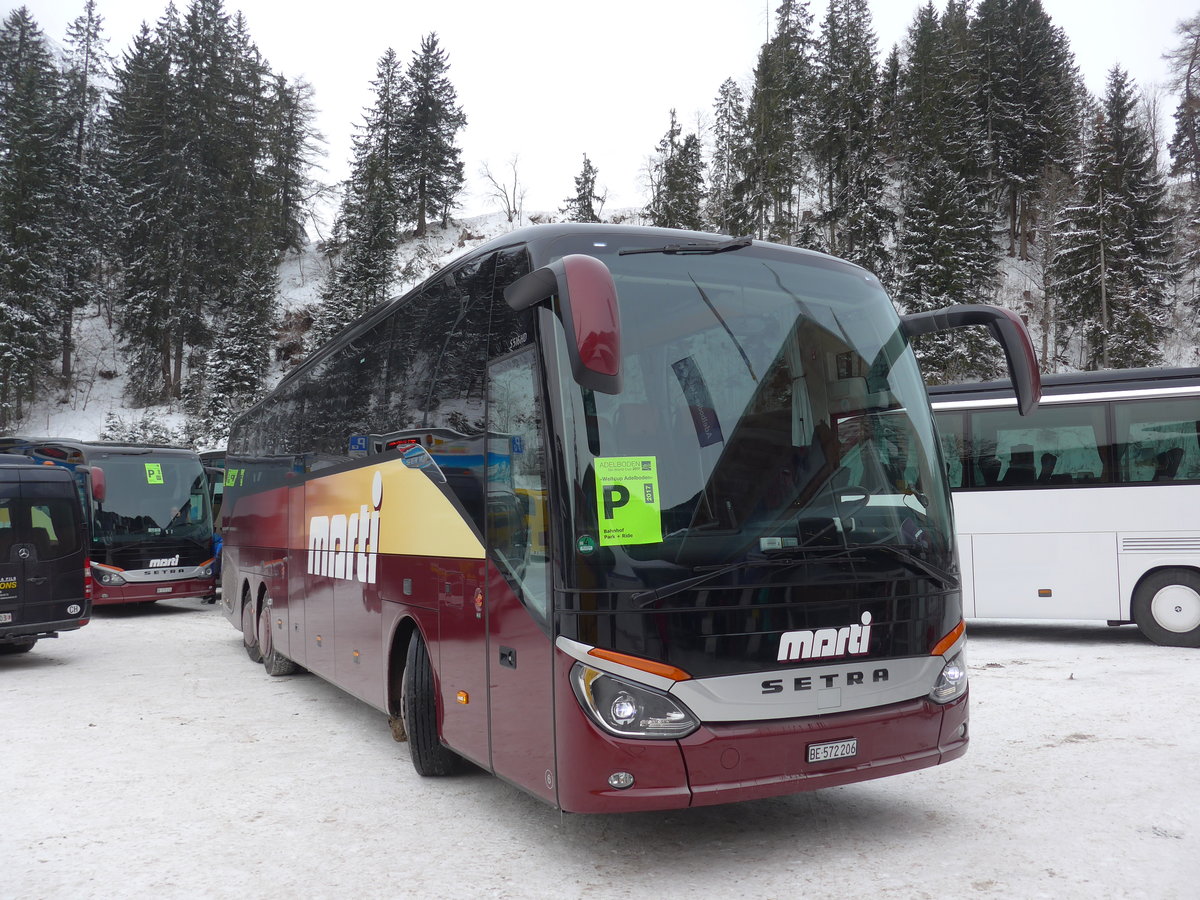 (177'868) - Marti, Kallnach - Nr. 6/BE 572'206 - Setra am 7. Januar 2017 in Adelboden, ASB