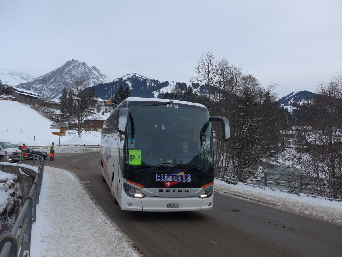 (177'905) - Knecht, Windisch - Nr. 52/AG 8511 - Setra am 7. Januar 2017 in Adelboden, Oey