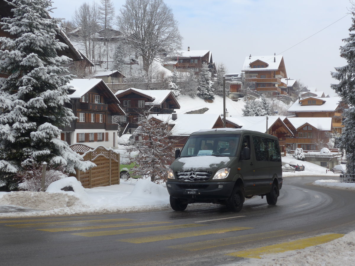 (177'965) - Schweizer Armee - M+49'079 - Mercedes am 8. Januar 2017 in Adelboden, Mineralquelle