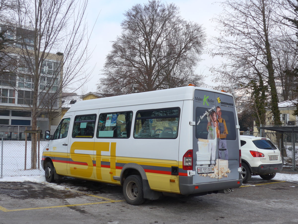 (178'062) - STI Thun - Nr. 3/BE 551'003 - Mercedes am 20. Januar 2017 bei der Schifflndte Thun