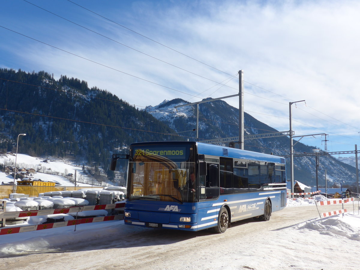 (178'143) - AFA Adelboden - Nr. 56/BE 611'030 - MAN/Gppel am 22. Januar 2017 beim Bahnhof Zweisimmen