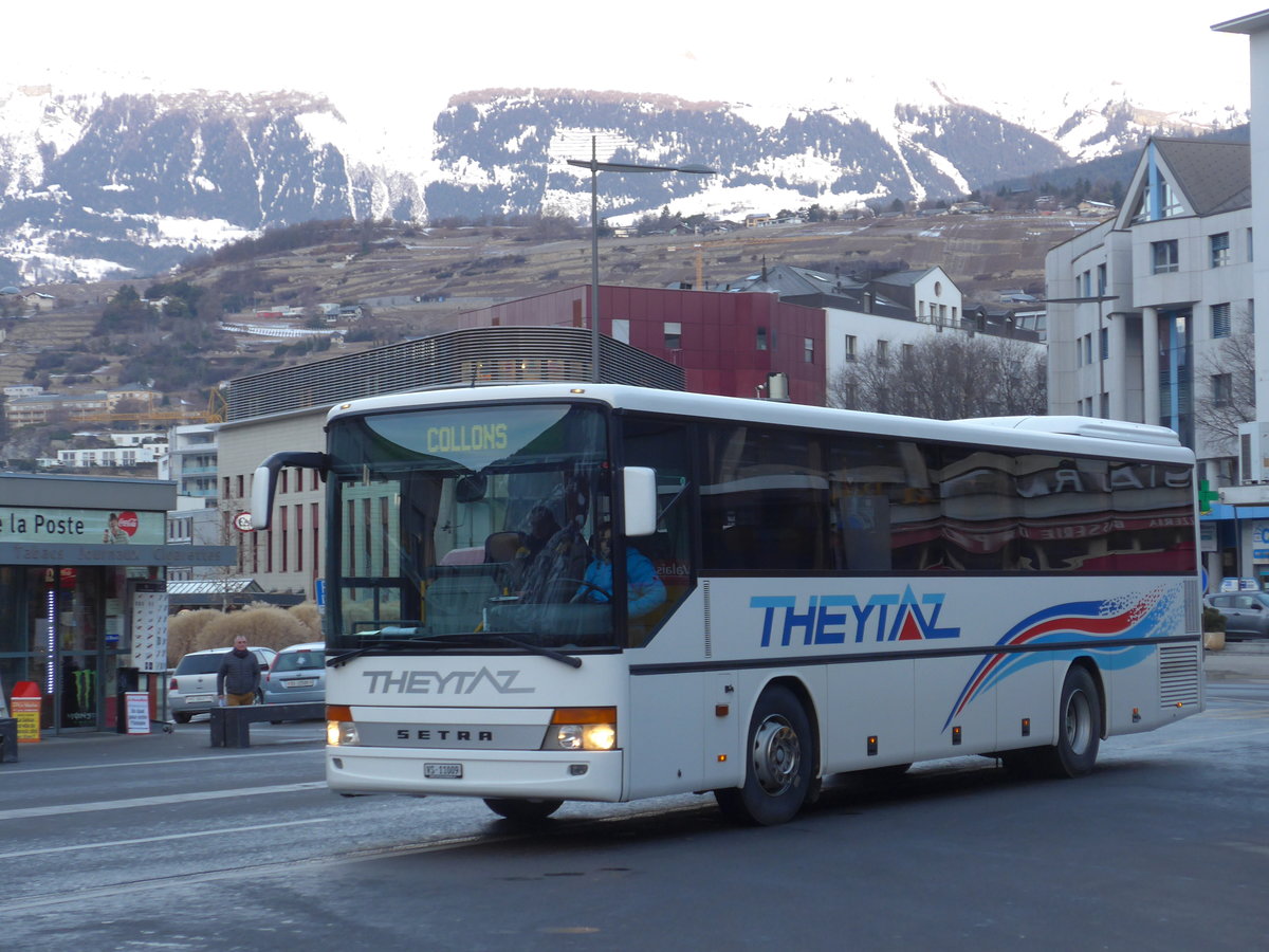 (178'175) - Theytaz, Sion - VS 11'009 - Setra am 28. Januar 2017 beim Bahnhof Sion