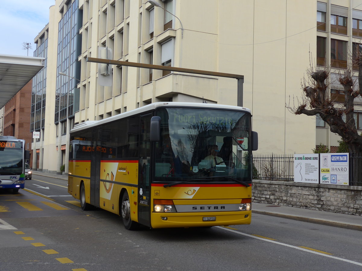 (178'279) - AutoPostale Ticino - Nr. 531/TI 149'550 - Setra am 7. Februar 2017 in Lugano, Centro