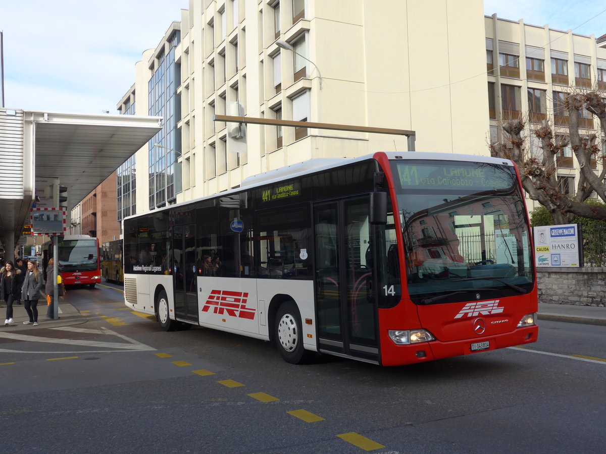 (178'306) - ARL Viganello - Nr. 14/TI 143'814 - Mercedes am 7. Februar 2017 in Lugano, Centro