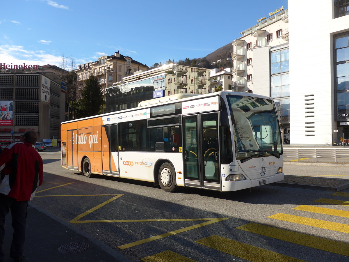 (178'371) - FART Locarno - Nr. 23/TI 310'723 - Mercedes am 7. Februar 2017 beim Bahnhof Locarno