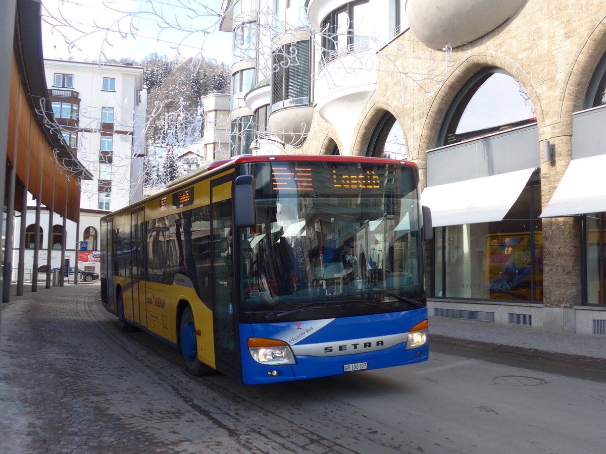 (178'398) - SBC Chur - Nr. 107/GR 100'107 - Setra am 9. Februar 2017 in St. Moritz, Klinik Gut