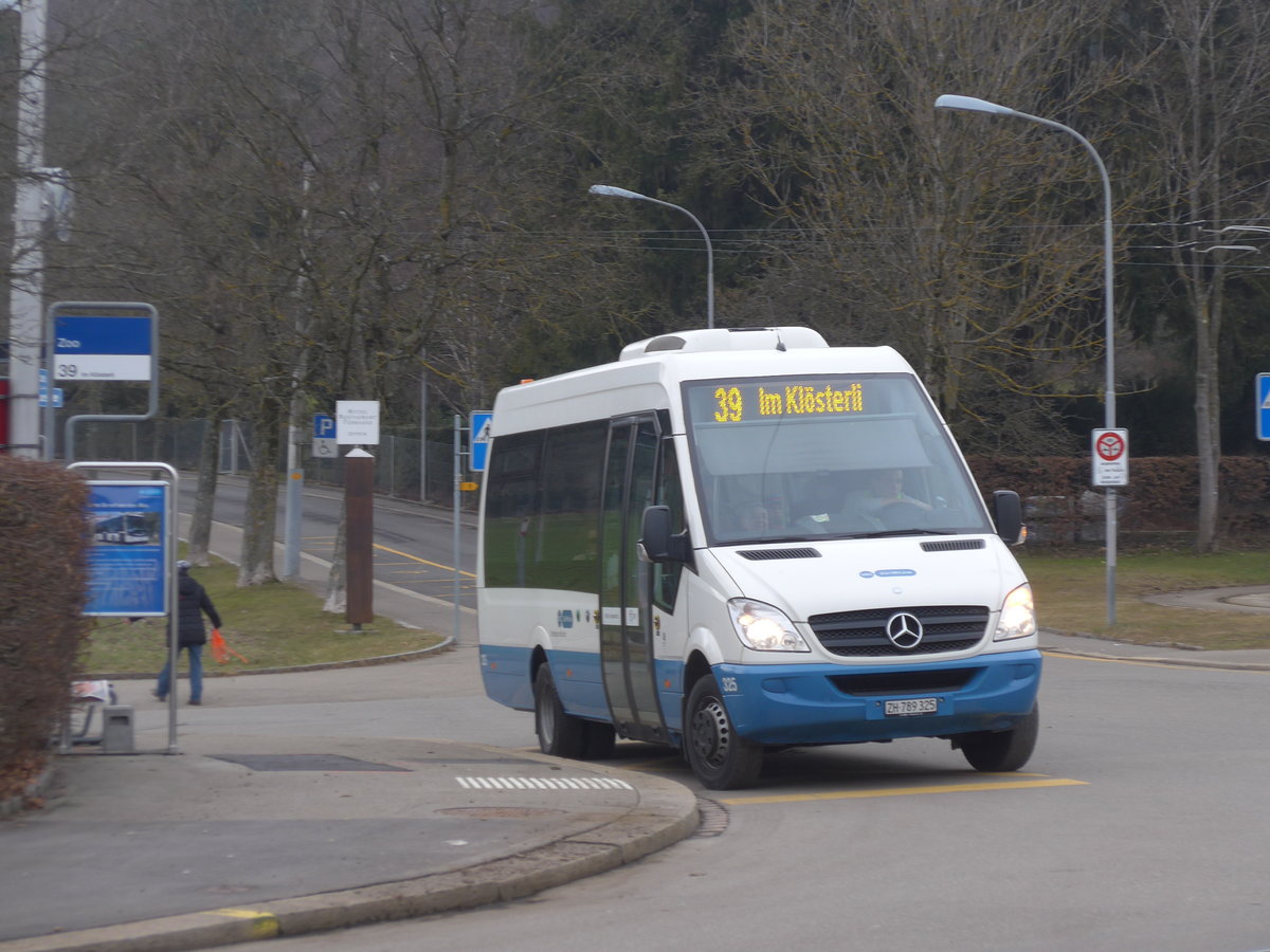 (178'488) - VBZ Zrich - Nr. 325/ZH 789'325 - Mercedes am 10. Februar 2017 in Zrich, Zoo