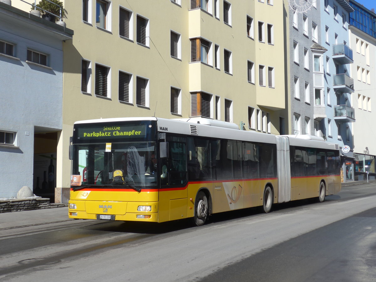 (178'579) - PostAuto Zrich - Nr. 165/ZH 781'200 - MAN am 18. Februar 2017 in St. Moritz, Caspar Badrutt