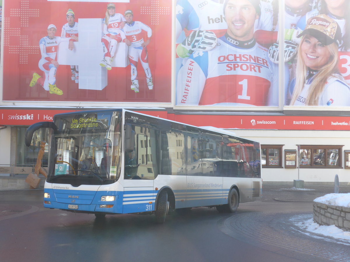 (178'594) - BSW Sargans - Nr. 311/SG 297'502 - MAN/Gppel am 18. Februar 2017 in St. Moritz, Hotel Schweizerhof