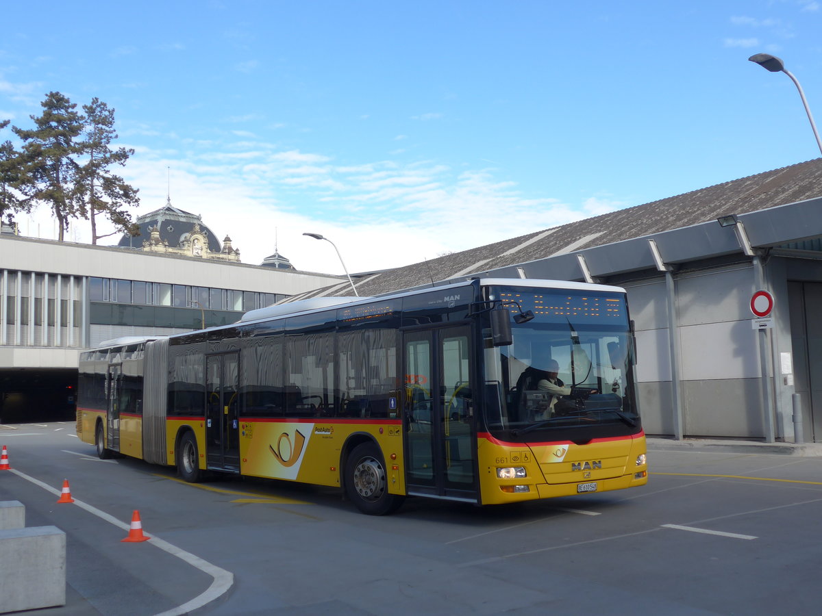 (178'724) - PostAuto Bern - Nr. 661/BE 610'548 - MAN am 20. Februar 2017 in Bern, Postautostation