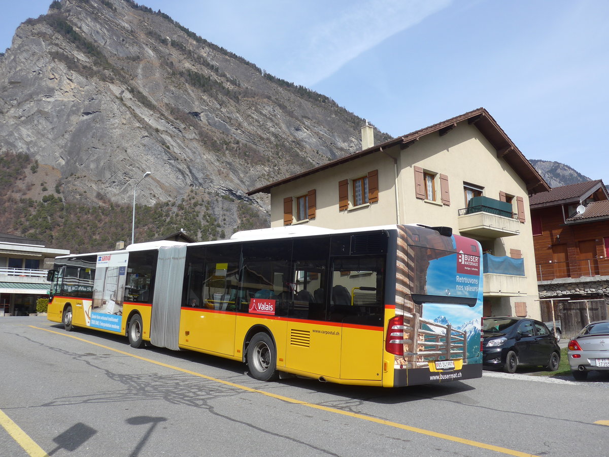 (178'966) - PostAuto Wallis - Nr. 11/VS 241'997 - Mercedes am 12. Mrz 2017 in Leytron, Alte Post