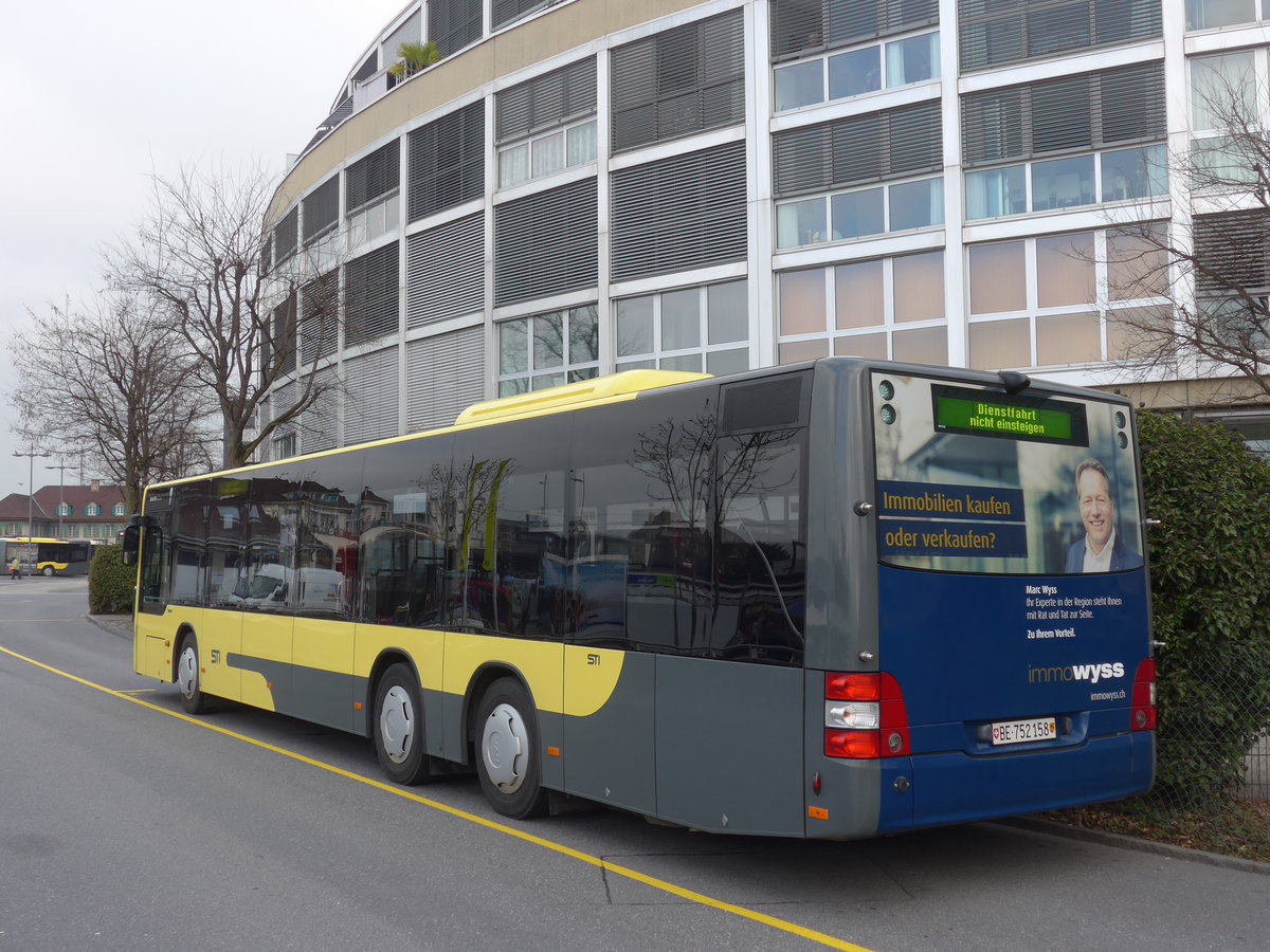 (179'227) - STI Thun - Nr. 158/BE 752'158 - MAN am 25. Mrz 2017 bei der Schifflndte Thun