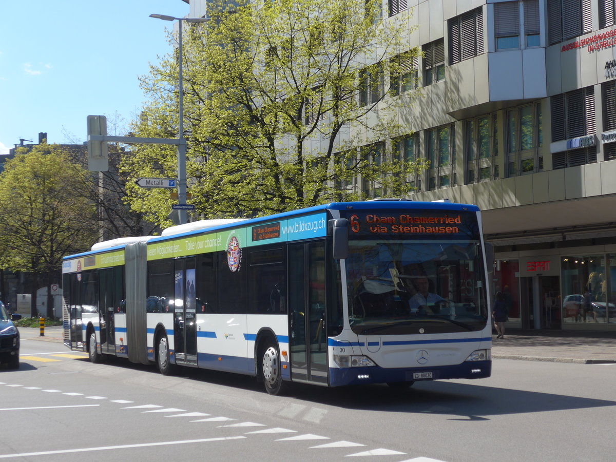 (179'506) - ZVB Zug - Nr. 30/ZG 88'030 - Mercedes am 10. April 2017 in Zug, Metalli