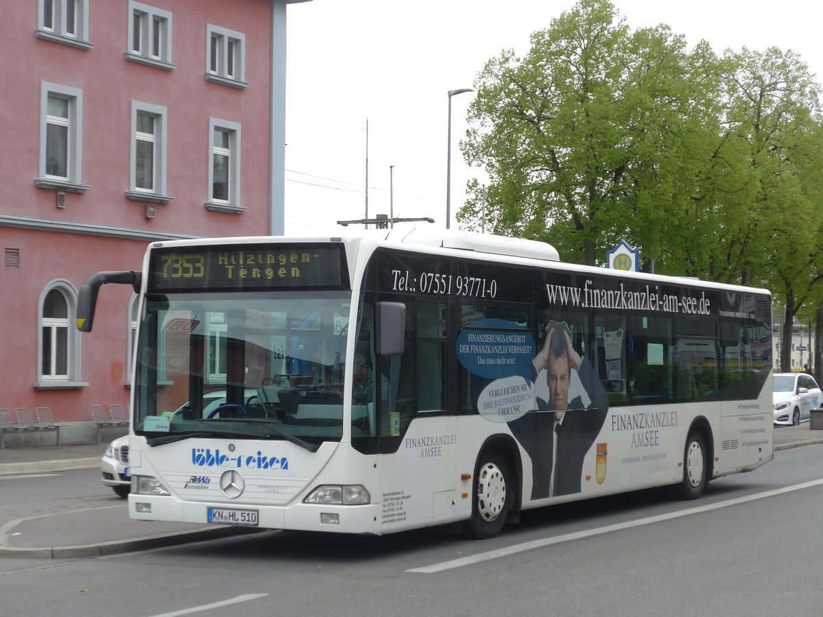 (179'658) - Lble, hningen - KN-HL 510 - Mercedes (ex SWEG Lahr) am 17. April 2017 beim Bahnhof Singen