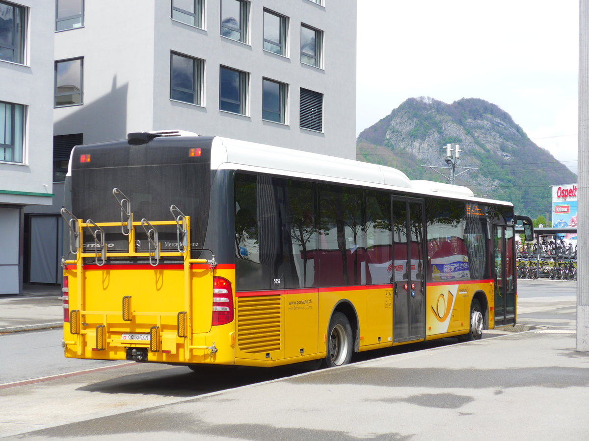 (180'007) - Heim, Flums - SG 9540 - Mercedes am 4. Mai 2017 beim Bahnhof Sargans