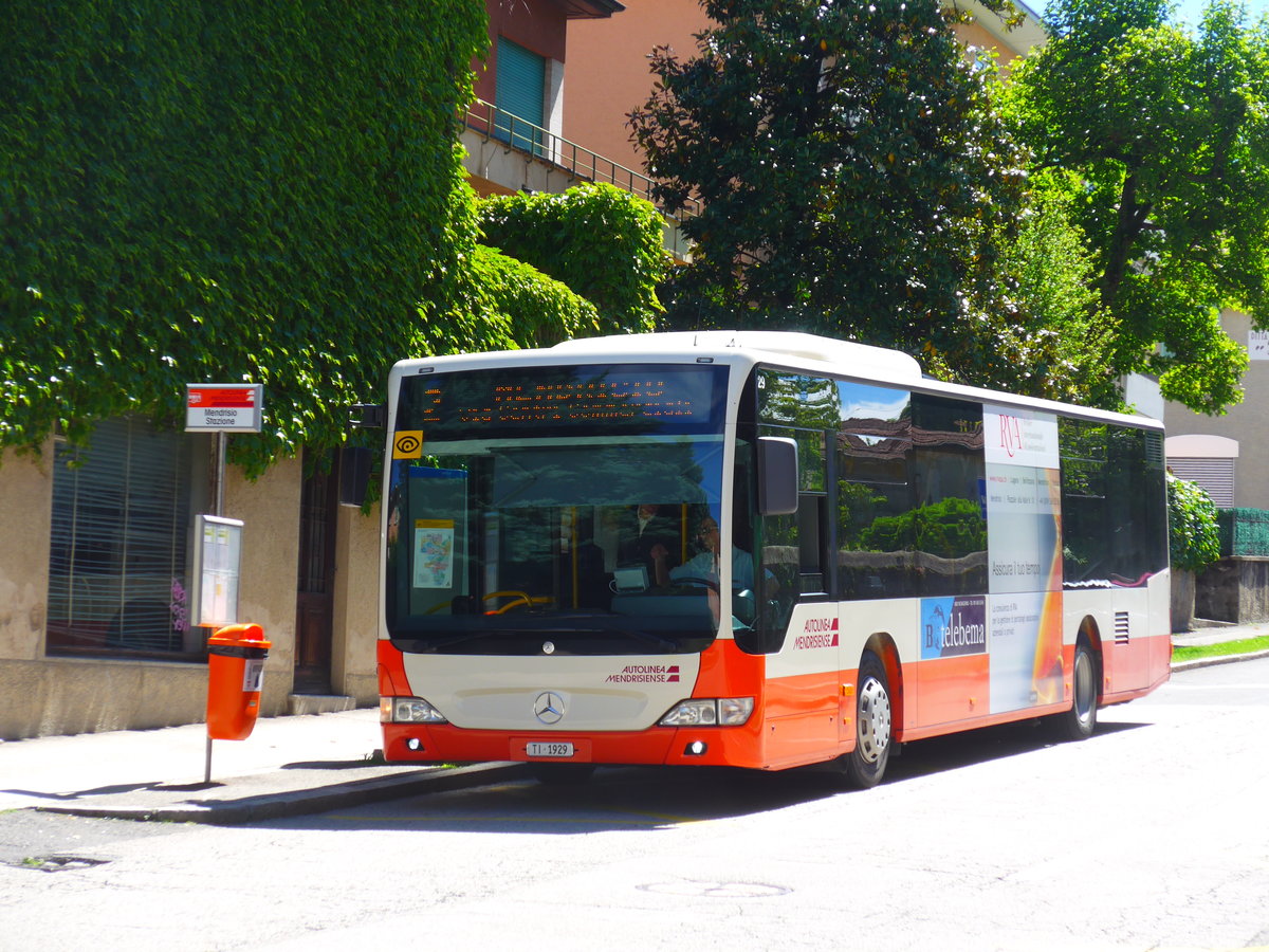 (180'069) - AMSA Chiasso - Nr. 29/TI 1929 - Mercedes am 13. Mai 2017 beim Bahnhof Mendrisio