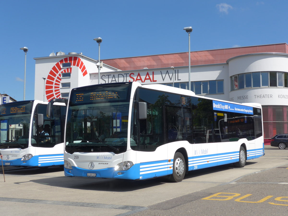 (180'180) - WilMobil, Wil - Nr. 259/SG 309'335 - Mercedes am 21. Mai 2017 beim Bahnhof Wil