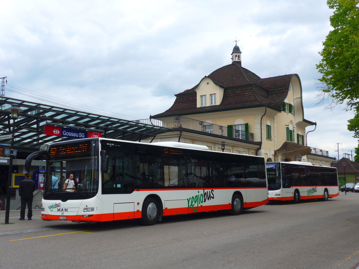 (180'217) - Regiobus, Gossau - Nr. 25/SG 16'492 - MAN am 21. Mai 2017 beim Bahnhof Gossau